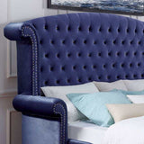 Alzir Blue Eastern King Bed - Ornate Home