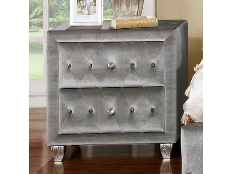 Alzir Gray Nightstand - Ornate Home