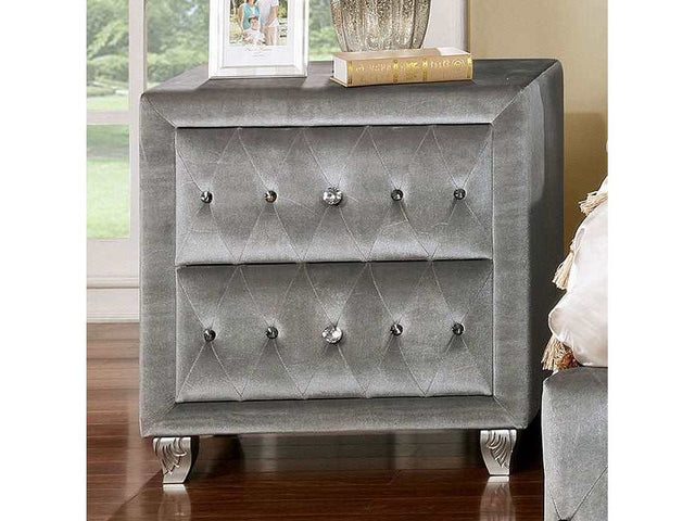 Alzir Gray Nightstand - Ornate Home
