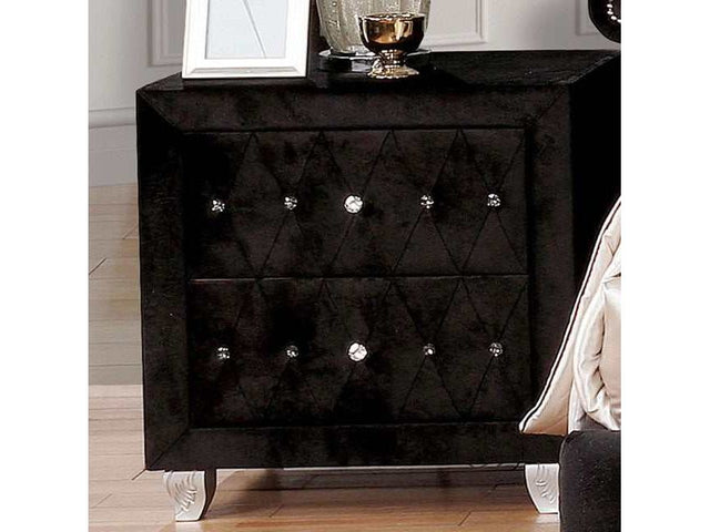 Alzire Black Nightstand - Ornate Home