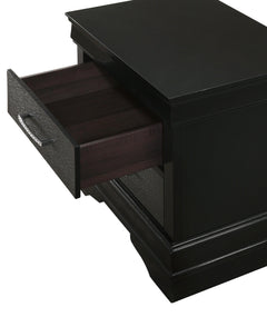 Amalia Black Upholstered Panel Bedroom Set - Ornate Home
