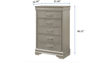 Amalia Silver Chest - Ornate Home