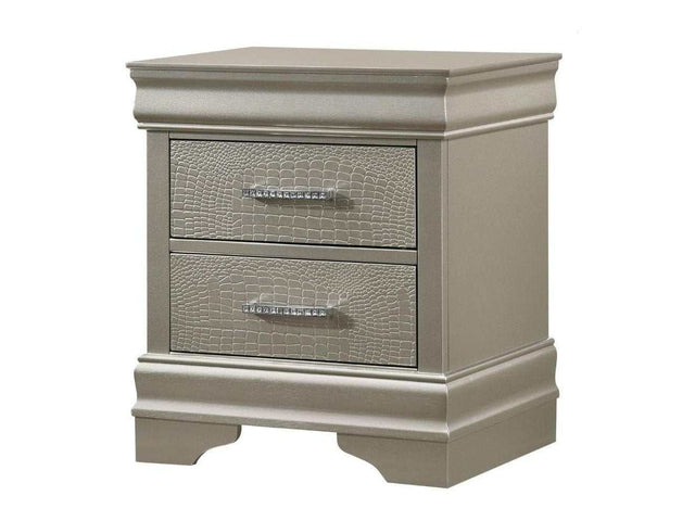 Amalia Silver Nightstand - Ornate Home