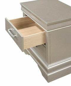 Amalia Silver Nightstand - Ornate Home