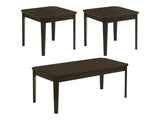 Amaro Dark Brown 3 Pc Coffee Table Set - Ornate Home