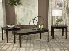 Amaro Dark Brown 3 Pc Coffee Table Set - Ornate Home