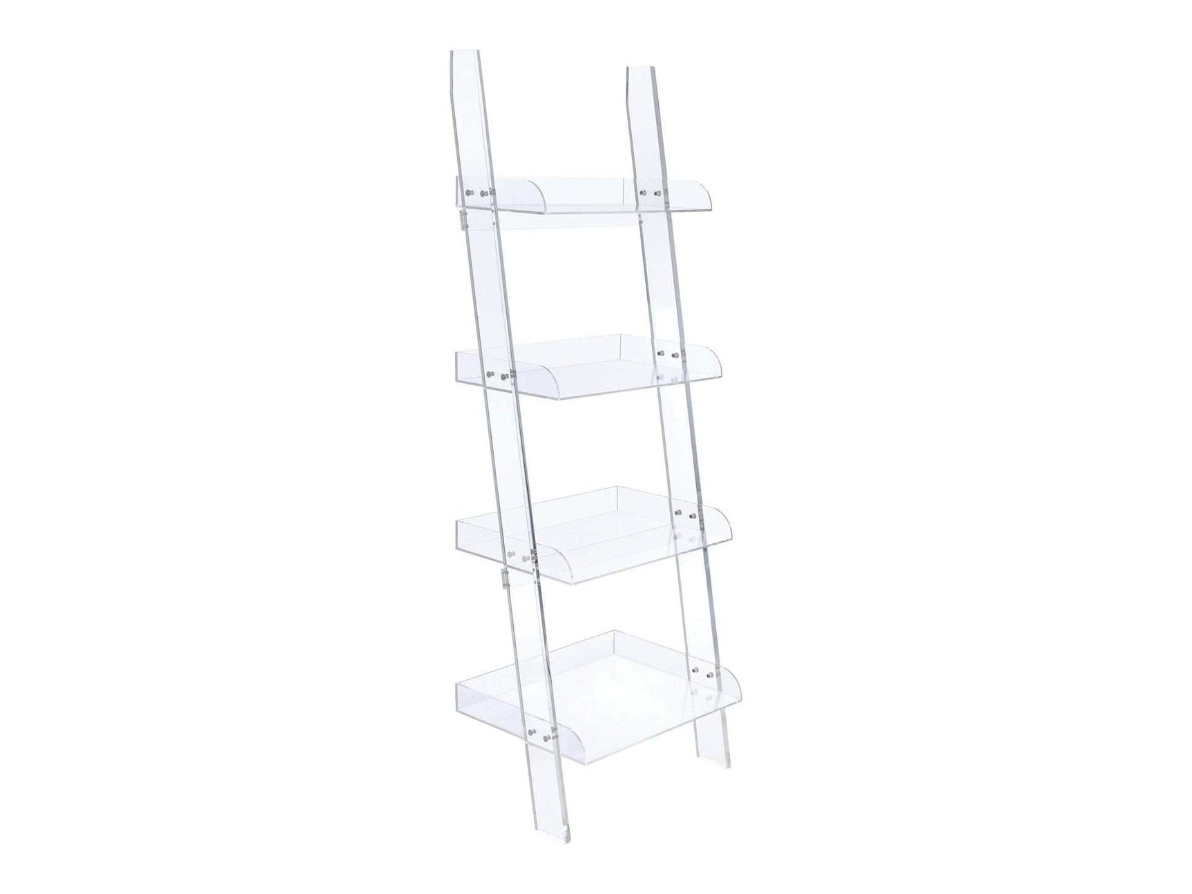 Amaturo Clear Acrylic Ladder Bookcase - Ornate Home