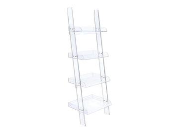 Amaturo Clear Acrylic Ladder Bookcase - Ornate Home