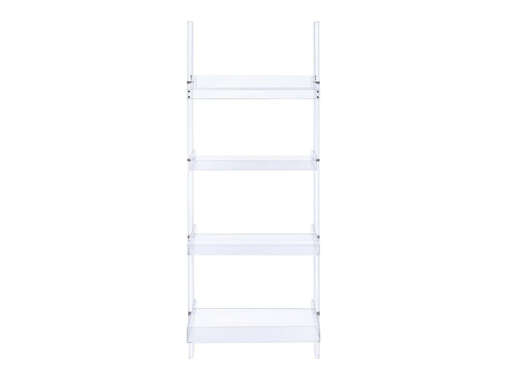 Amaturo Clear Acrylic Ladder Bookcase - Ornate Home