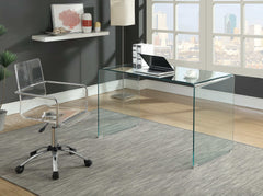 Amaturo Clear & Chrome Office Chair w/ Casters - Ornate Home