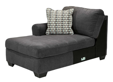 Ambee Slate 3pc LAF Chaise Sectional - Ornate Home