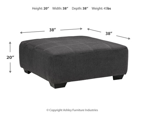 Ambee Slate Oversized Accent Ottoman - Ornate Home