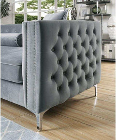 Amie Gray L Shape Sectional Sofa w/ Storage Chaise - Ornate Home