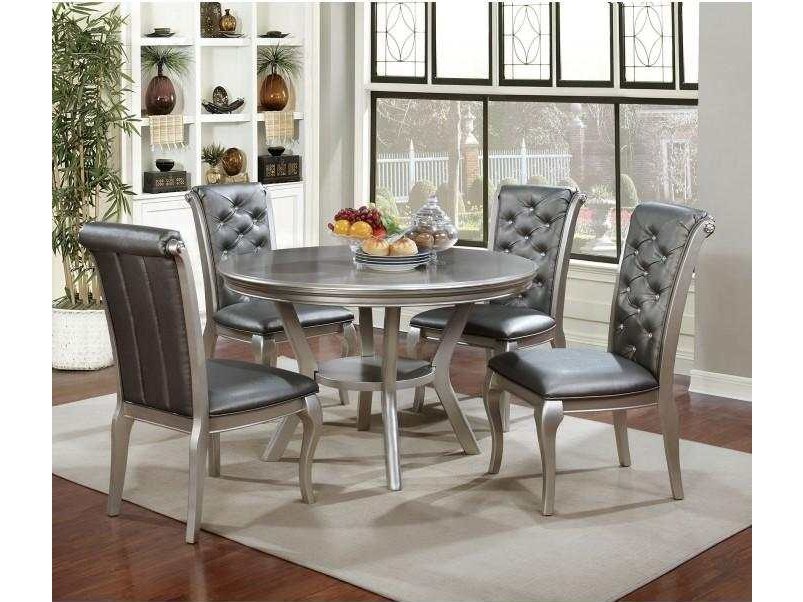 Amina Champagne Dining Room Set / 5pc - Ornate Home