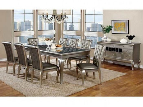 Amina Champagne Dining Room Set / 9pc - Ornate Home
