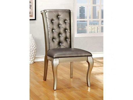 Amina Champagne Dining Side Chair (Set of 2) - Ornate Home
