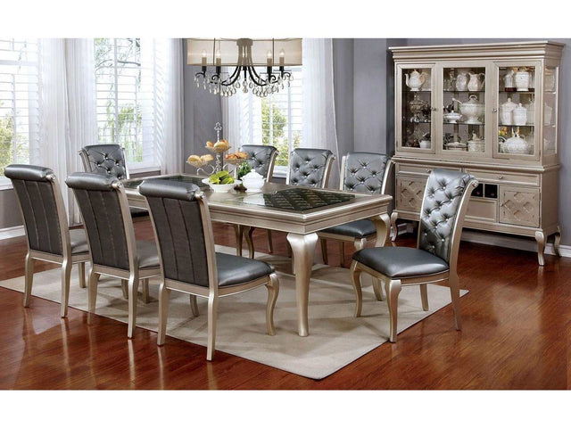 Amina Champagne Dining Table - Ornate Home