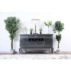 Amina Gray Server - Ornate Home
