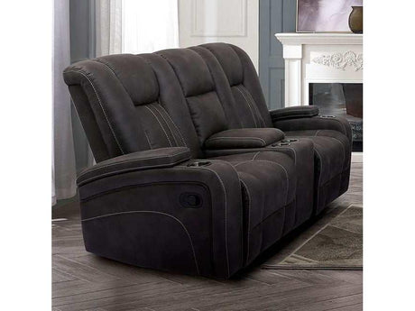 Amirah Dark Gray Glider Loveseat - Ornate Home