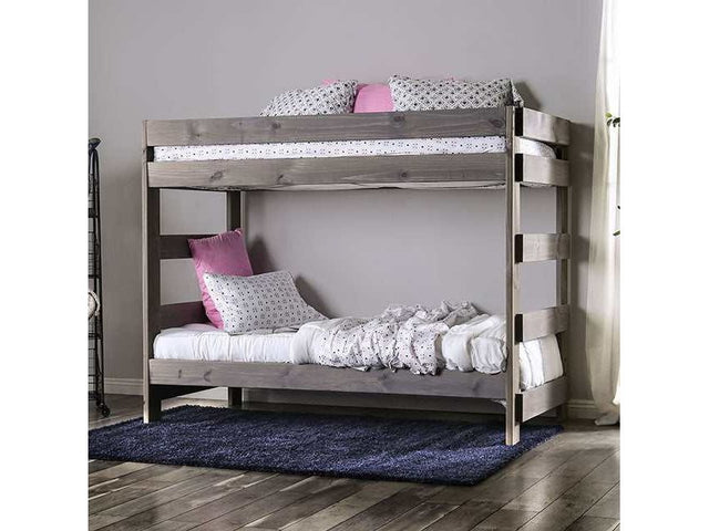 Ampelios Gray T/T Bunk Bed - Ornate Home