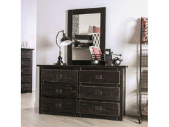 Ampelios Wire-Brushed Black Dresser - Ornate Home