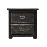 Ampelios Wire-Brushed Black Nightstand - Ornate Home