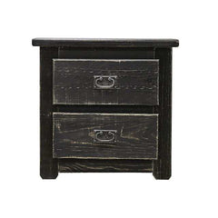 Ampelios Wire-Brushed Black Nightstand - Ornate Home