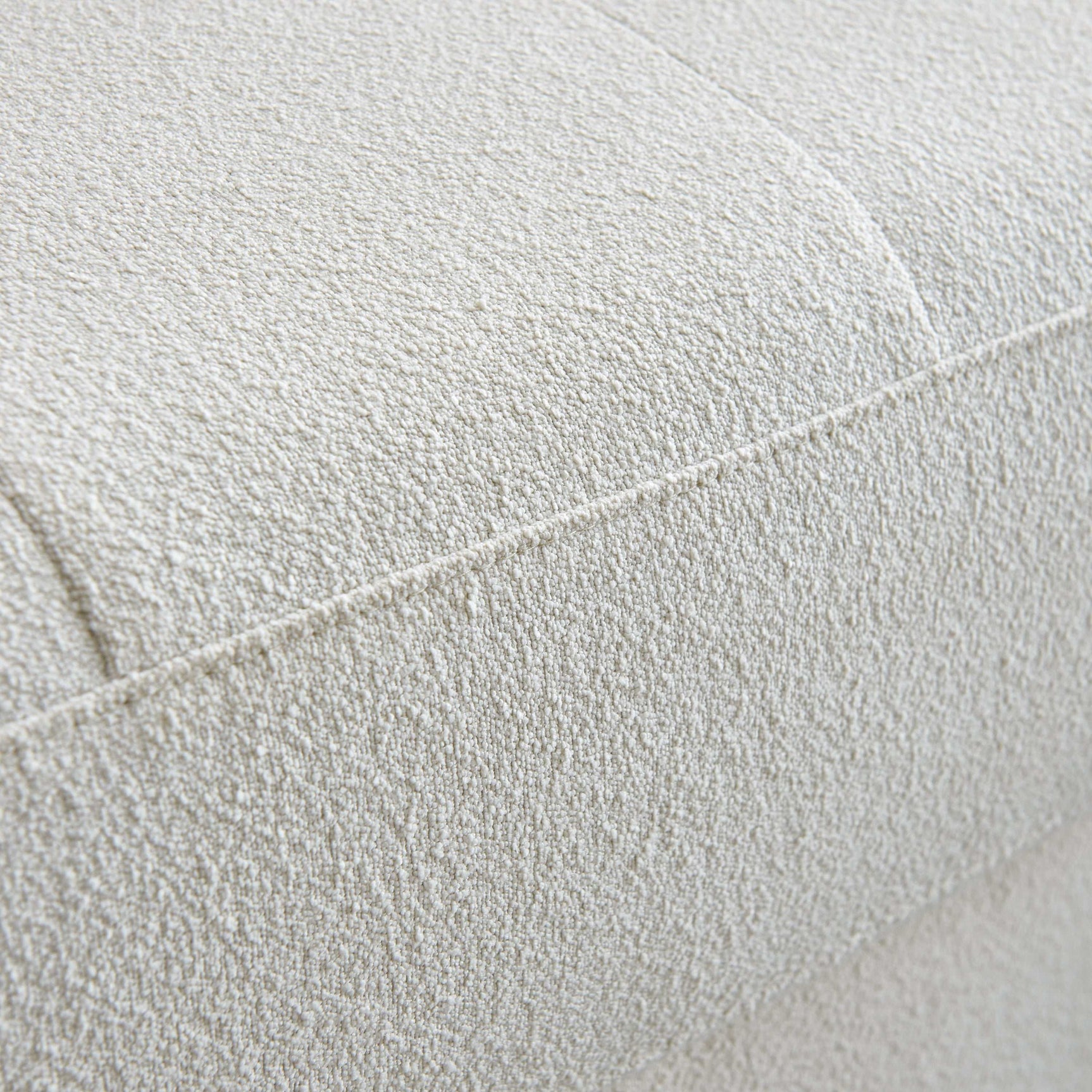 Anacapa 113" Ivory Teddy Sherpa Fabric Sofa, Mid Century Modern L-shape - Ornate Home