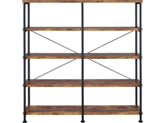 Analiese Antique Nutmeg DoubleWide Bookcase - Ornate Home