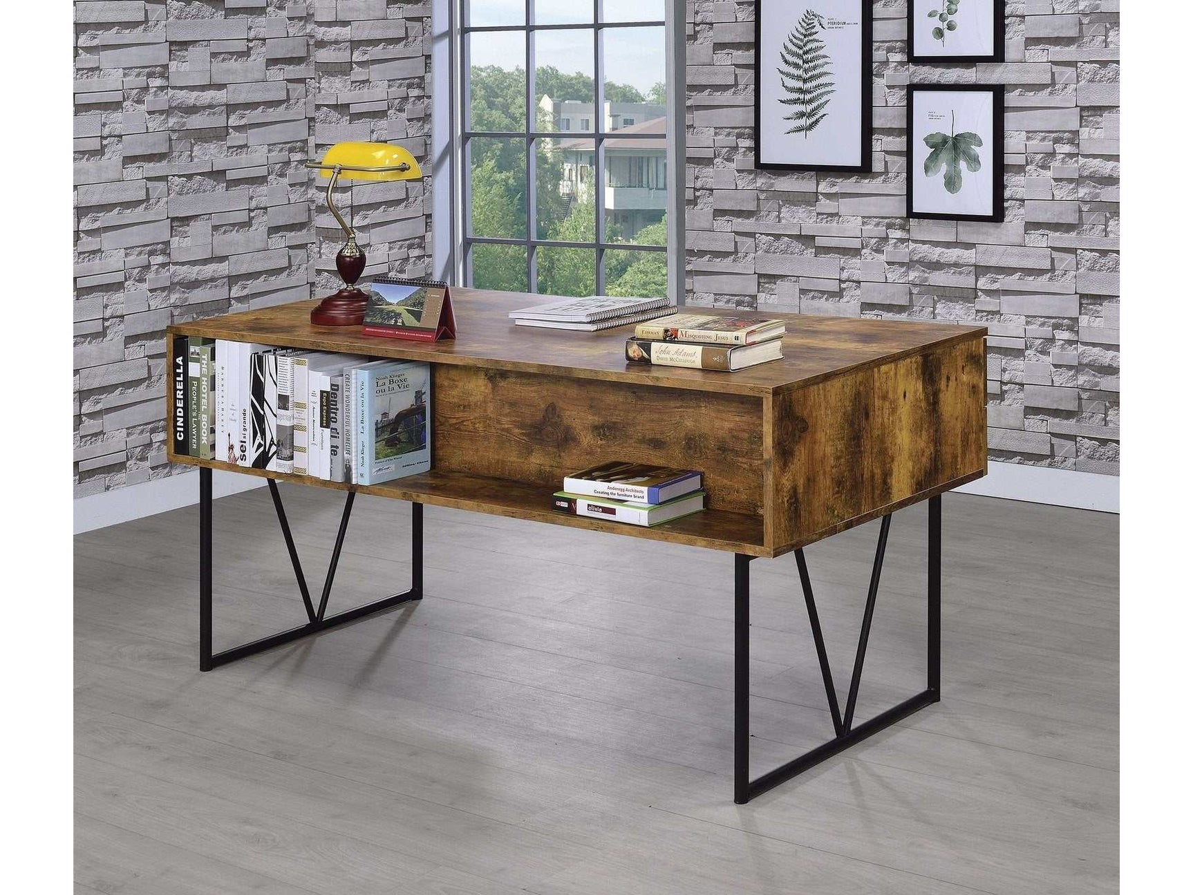 Analiese Antique Nutmeg Writing Desk - Ornate Home