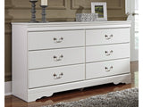 Anarasia White Six Drawer Dresser - Ornate Home