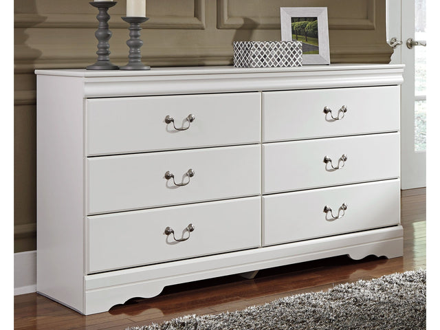 Anarasia White Six Drawer Dresser - Ornate Home