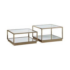 Andore Rose Brass Occasional Table (2pc) - Ornate Home