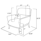 Andrea Orange Accent Chair - Ornate Home