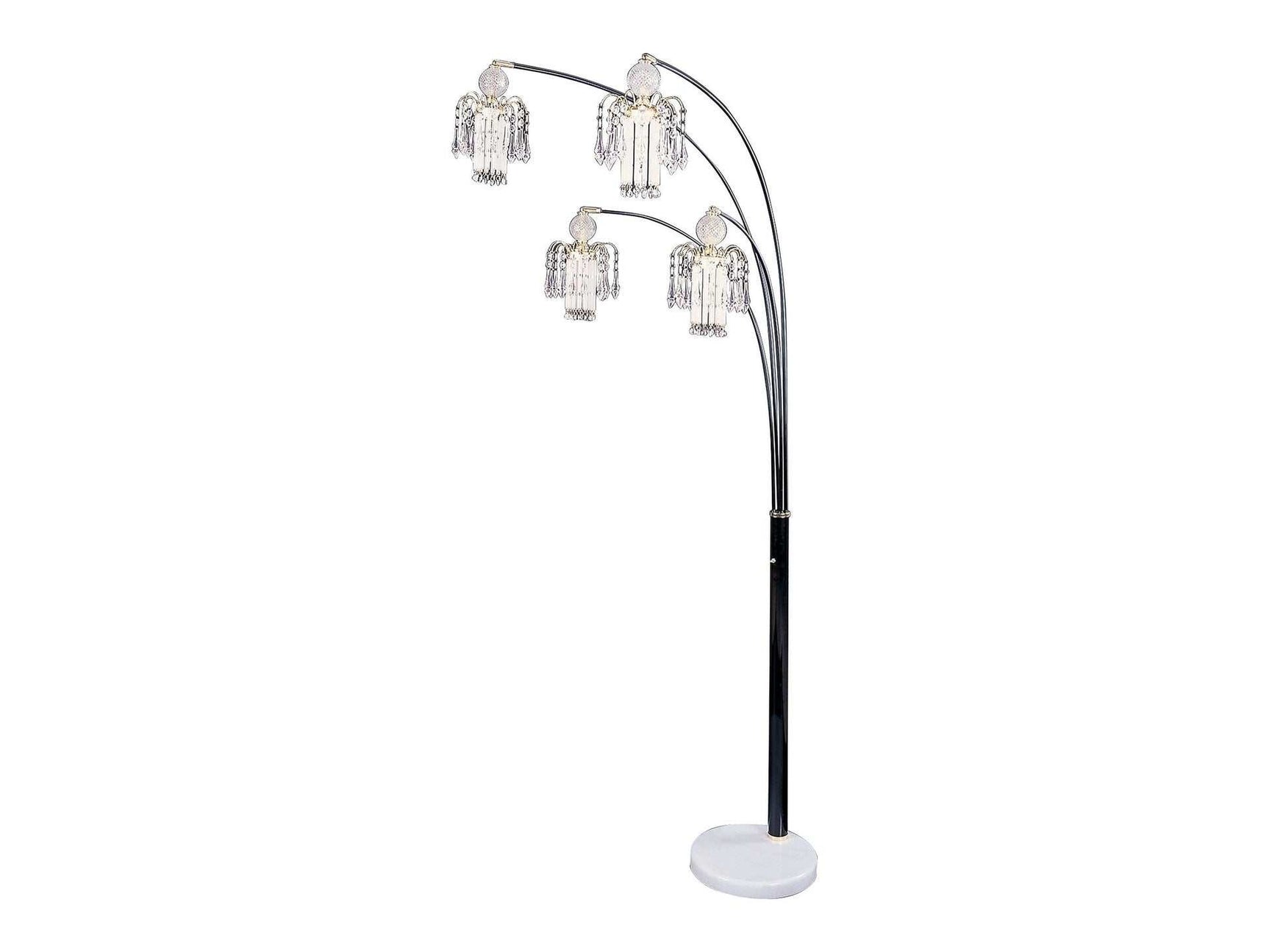 Angel Black Floor Lamp w/ 4 Staggered Shades - Ornate Home