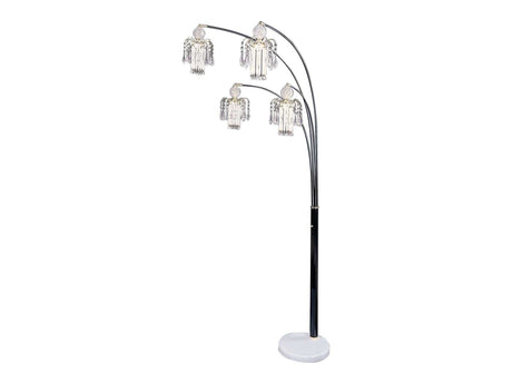 Angel Black Floor Lamp w/ 4 Staggered Shades - Ornate Home