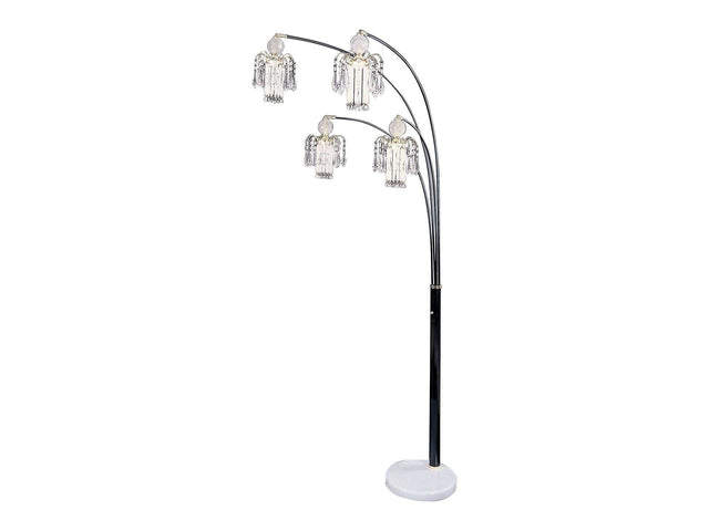 Angel Black Floor Lamp w/ 4 Staggered Shades - Ornate Home