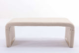 Angel Multi-Functional Beige Bench With Gold Metal Legs - Ornate Home