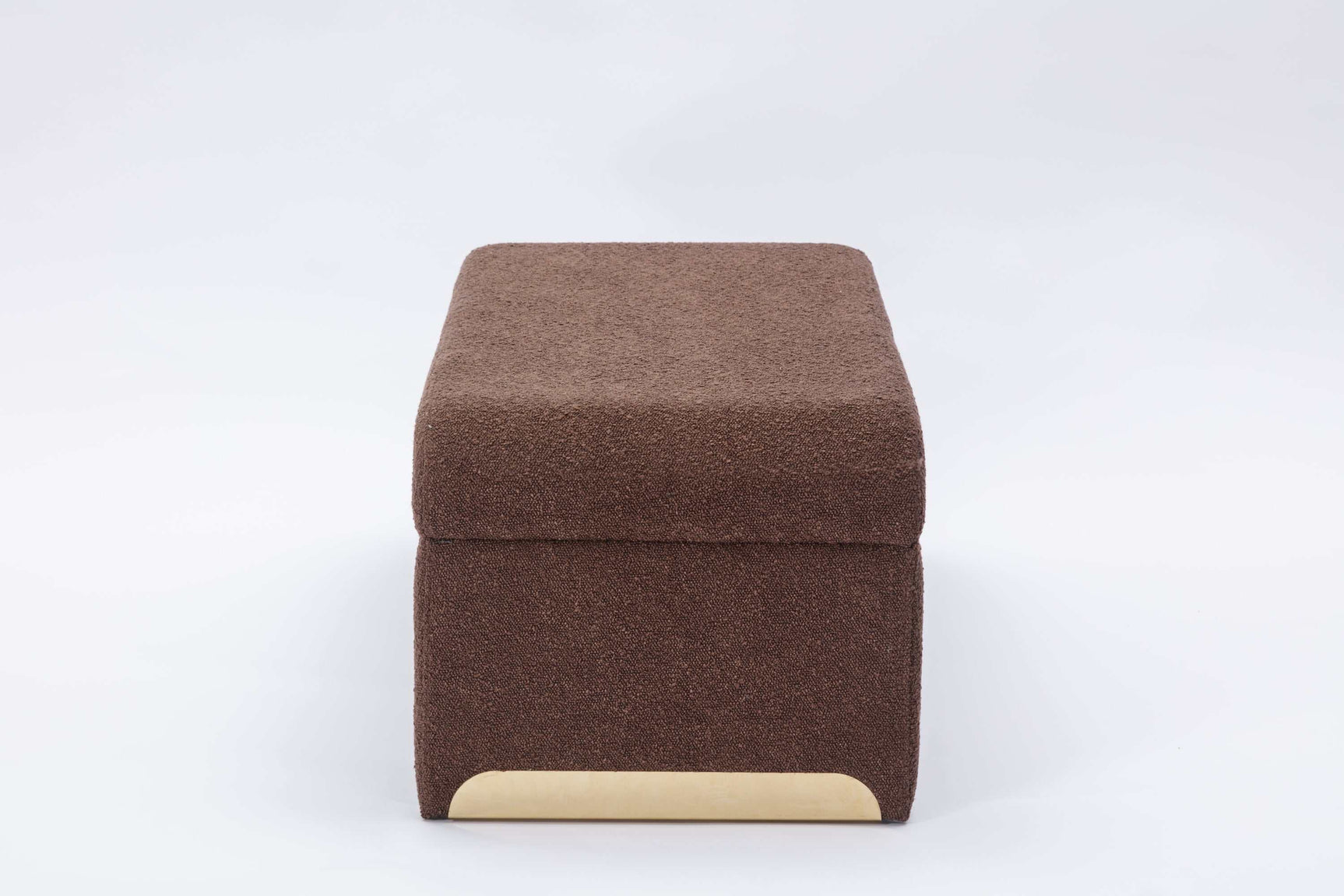 Angel Multi-Functional Coffee Brown Bench With Gold Metal Legs - Ornate Home