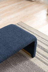 Angel Multi-Functional Dark Blue Bench With Gold Metal Legs - Ornate Home