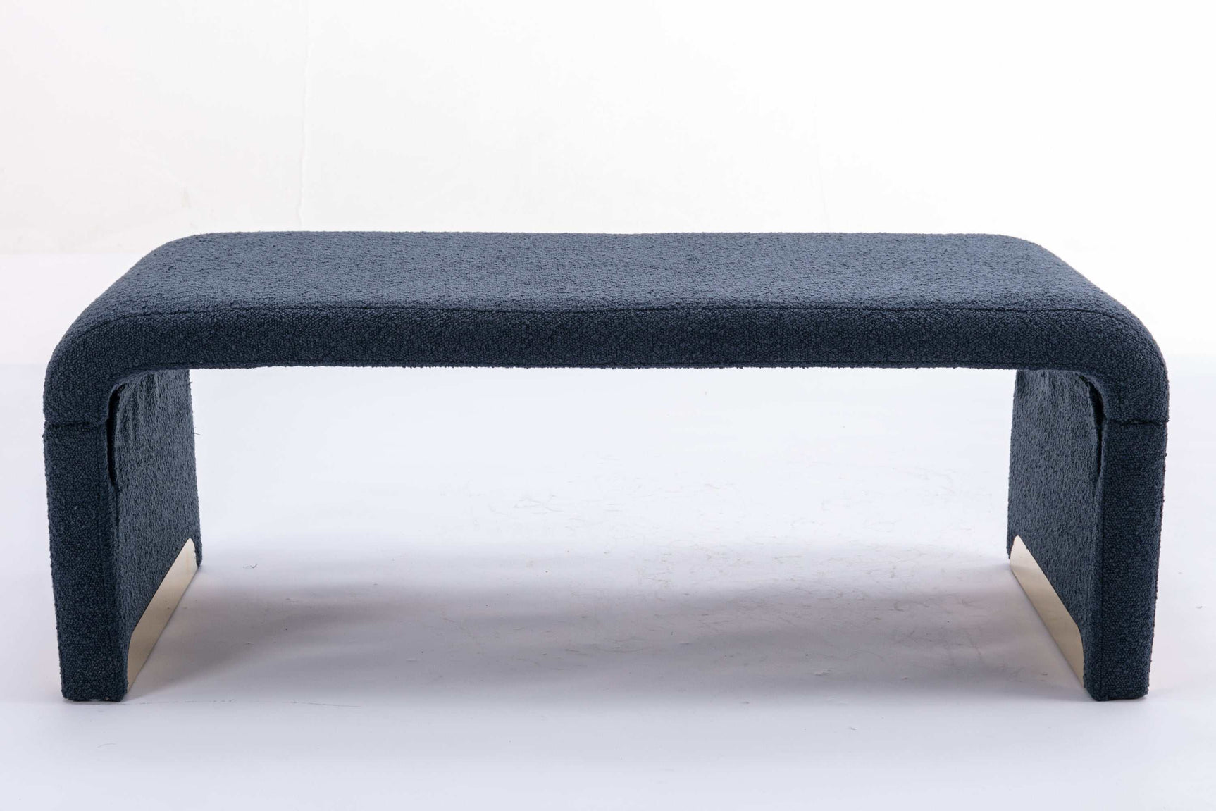 Angel Multi-Functional Dark Blue Bench With Gold Metal Legs - Ornate Home