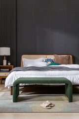 Angel Multi-Functional Green Bench With Gold Metal Legs - Ornate Home