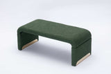 Angel Multi-Functional Green Bench With Gold Metal Legs - Ornate Home