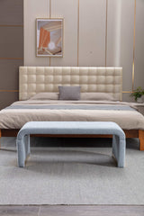 Angel Multi-Functional Light Blue Bench With Gold Metal Legs - Ornate Home