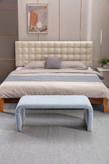 Angel Multi-Functional Light Blue Bench With Gold Metal Legs - Ornate Home