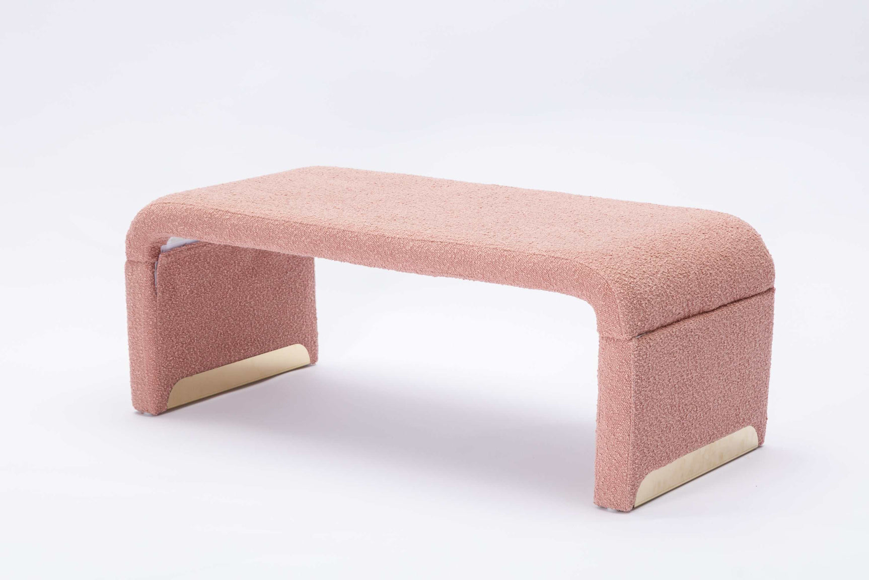 Angel Multi-Functional Pink Bench With Gold Metal Legs - Ornate Home