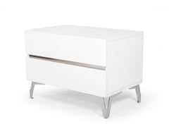 Angela Italian White Eco Leather 5pc Bedroom Set - Ornate Home