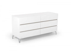 Angela Italian White Eco Leather 5pc Bedroom Set - Ornate Home