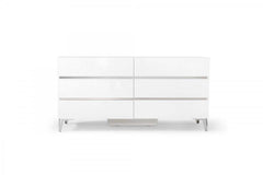 Angela Italian White Eco Leather 5pc Bedroom Set - Ornate Home