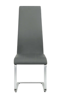 Anges Grey & Chrome Dining Chairs (Set of 4) - Ornate Home